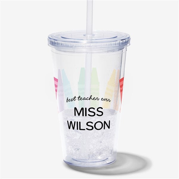 Color Crayon Personalized 17 oz. Acrylic Insulated Tumbler  - 46993