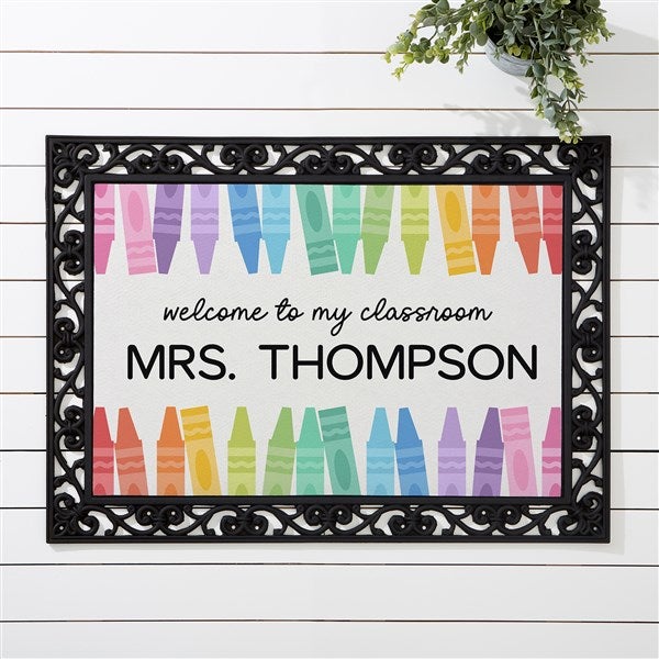 Color Crayon Personalized Doormat - 46995