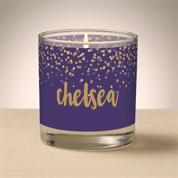 Sparkling Name Personalized Glass Candle - 47024