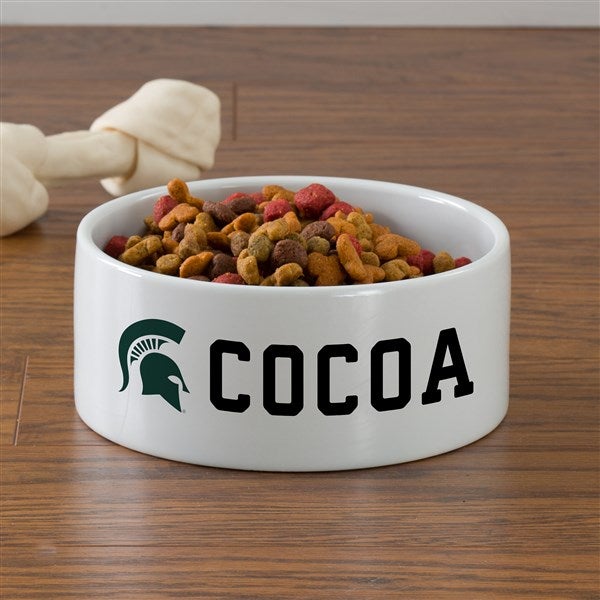 NCAA Michigan State Spartans Personalized Dog Bowls - 47039