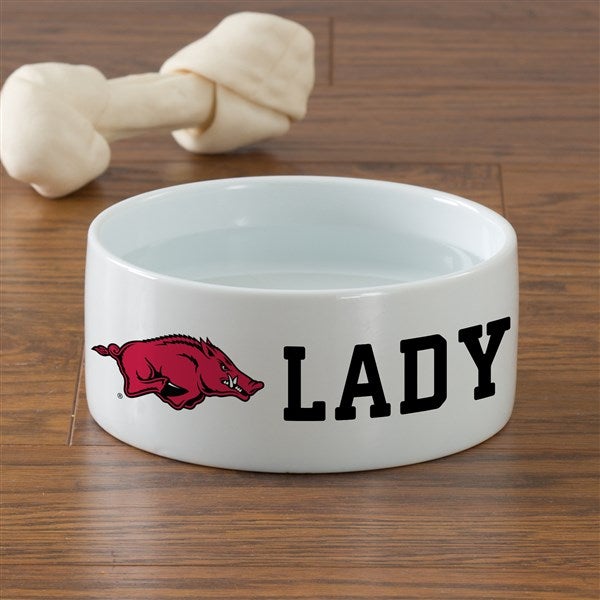 NCAA Arkansas Razorbacks Personalized Dog Bowls - 47042