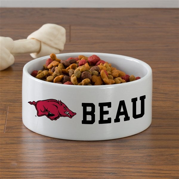 NCAA Arkansas Razorbacks Personalized Dog Bowls - 47042