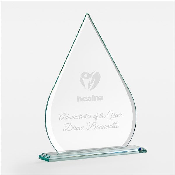 Personalized Logo Glass Tear Drop Award - Small - 47049