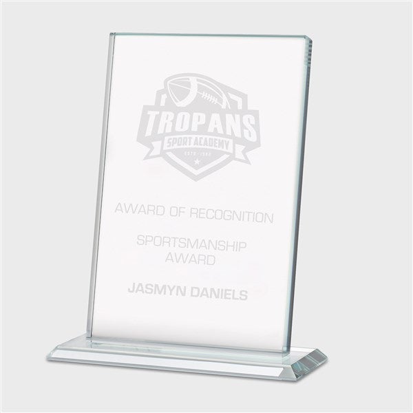 Personalized Logo Slanted Glass Recognition Award-Large  - 47055