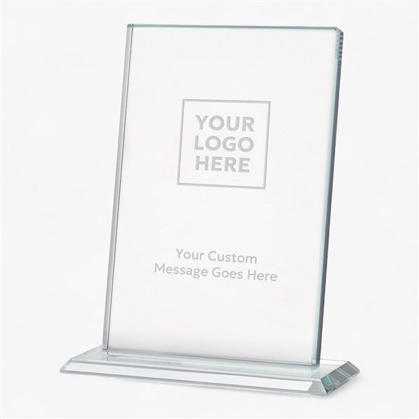Personalized Logo Slanted Glass Recognition Award-Large  - 47055