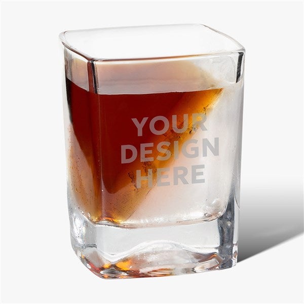 Personalized Logo Etched Corkcicle Whiskey Ice Wedge Glass  - 47070