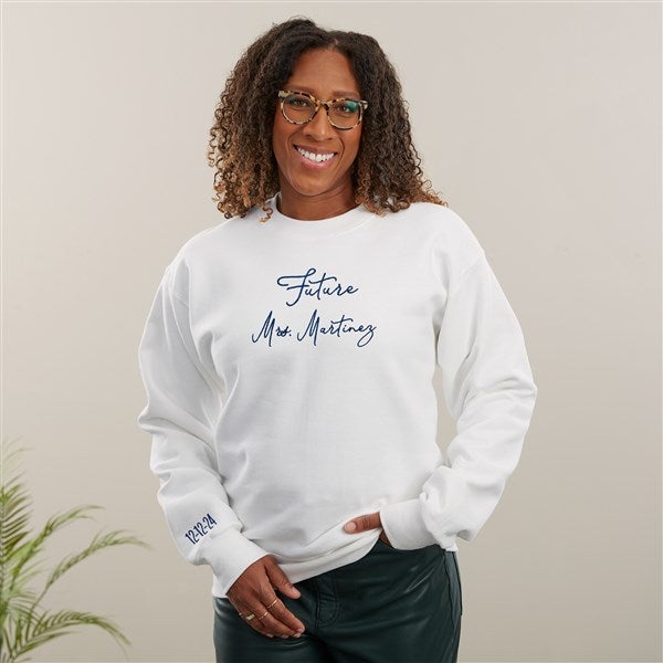 Future Mrs. Embroidered Hanes® Adult Crewneck Sweatshirt