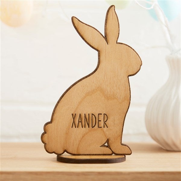 Personalized Wooden Easter Bunny Shelf Decoration - 47110