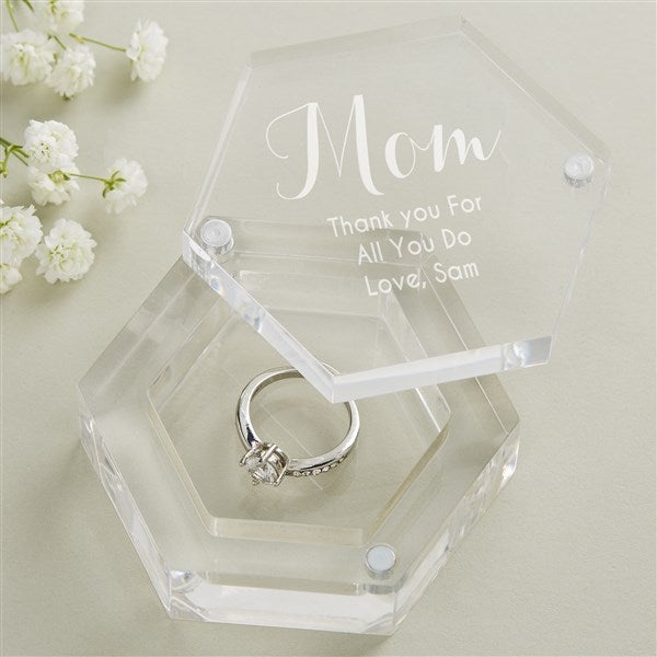To My Mother Personalized Acrylic Ring Box  - 47243
