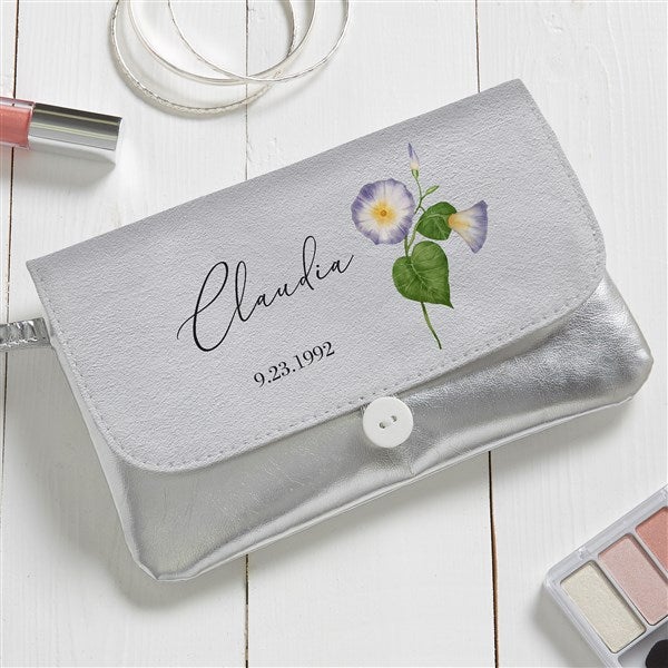 Birth Month Flower Personalized Wristlet - 47272