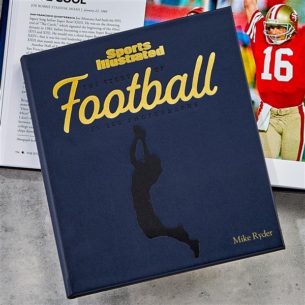 Sports Illustrated: The Story of Football Personalized Leather Book  - 47294D