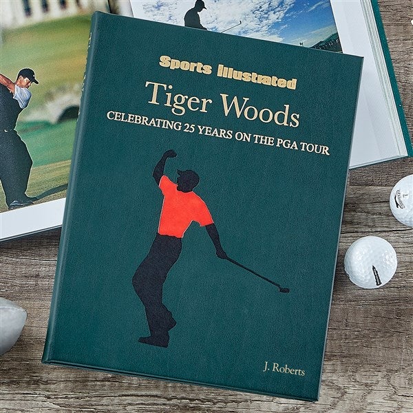 Tiger Woods: Celebrating 25 years on the PGA Tour Personalized Leather Book  - 47295D