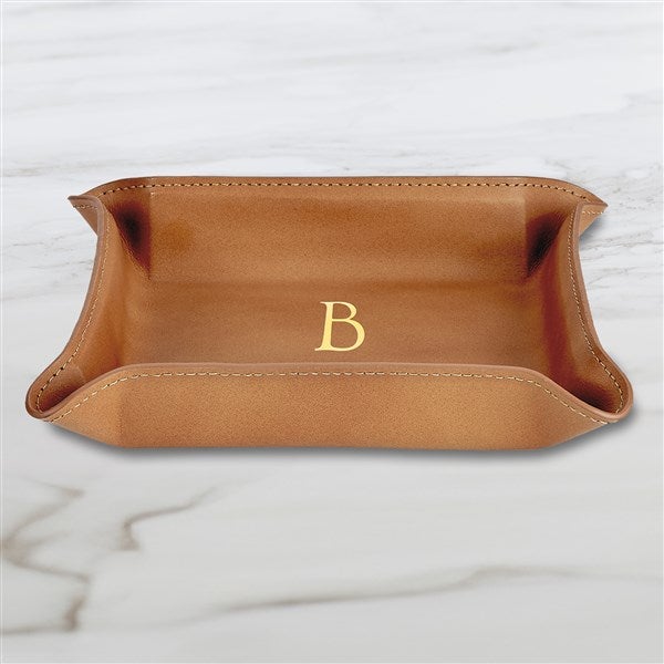 Personalized Leather Valet Tray - 47300D