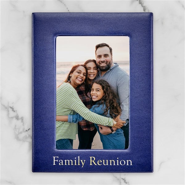 Personalized 4&quot; x 6&quot; Leather Studio Frame  - 47310D