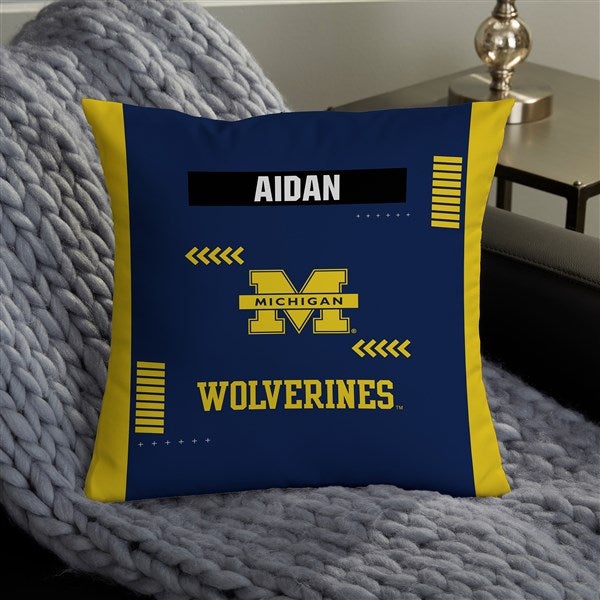 NCAA Michigan Wolverines Classic Personalized Throw Pillow - 47344