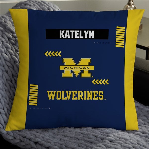 NCAA Michigan Wolverines Classic Personalized Throw Pillow - 47344