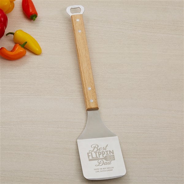 Best Flippin' Dad Personalized Stainless Steel Spatula  - 47358