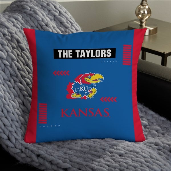 NCAA Kansas Jayhawks Classic Personalized Throw Pillow - 47364