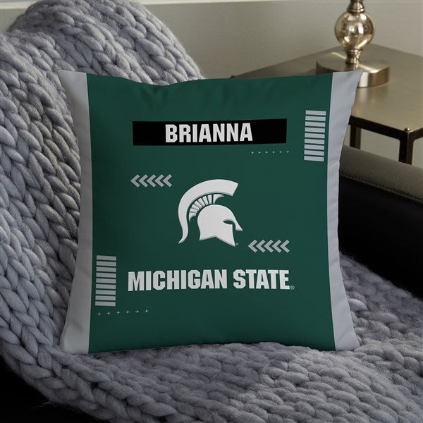 NCAA Michigan State Spartans Classic Personalized Throw Pillow - 47365