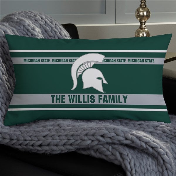 NCAA Michigan State Spartans Classic Personalized Throw Pillow - 47365