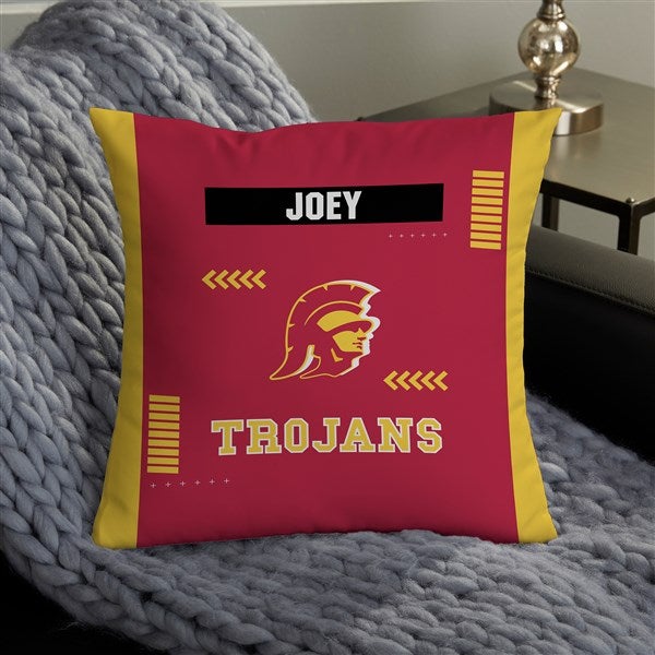 NCAA USC Trojans Classic Personalized Throw Pillow - 47399