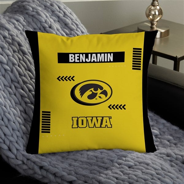 NCAA Iowa Hawkeyes Classic Personalized Throw Pillow - 47409