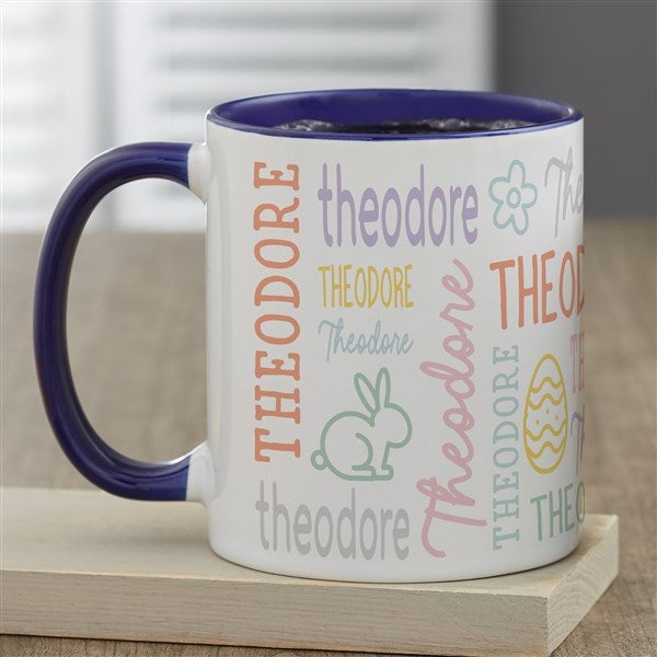 Easter Repeating Name Personalized Coffee Mugs - 47423