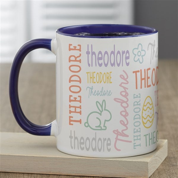 Easter Repeating Name Personalized Coffee Mugs - 47423