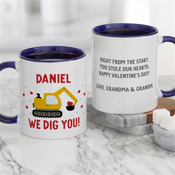 I Dig You Personalized Construction Truck Coffee Mugs  - 47437