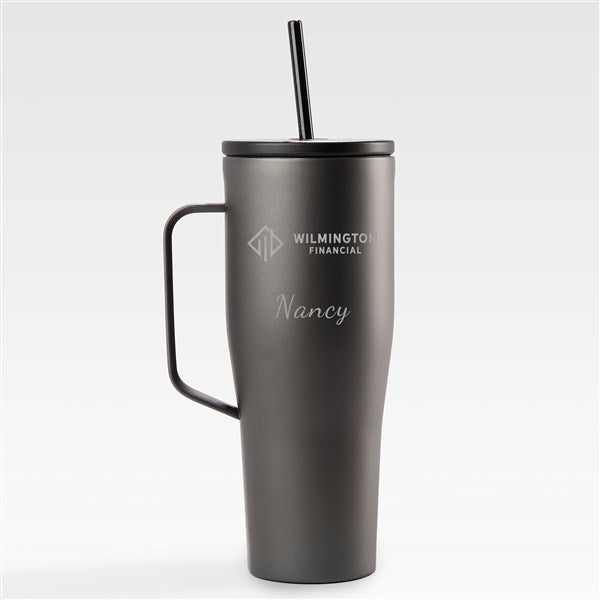 Personal Logo Corkcicle 30oz Cold Cup with Handle- Grey  - 47443