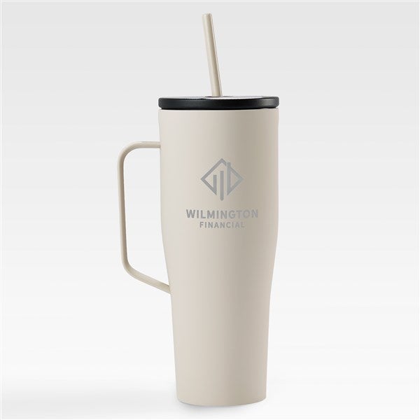 Personal Logo Corkcicle 30oz Cold Cup with Handle- Cream  - 47445