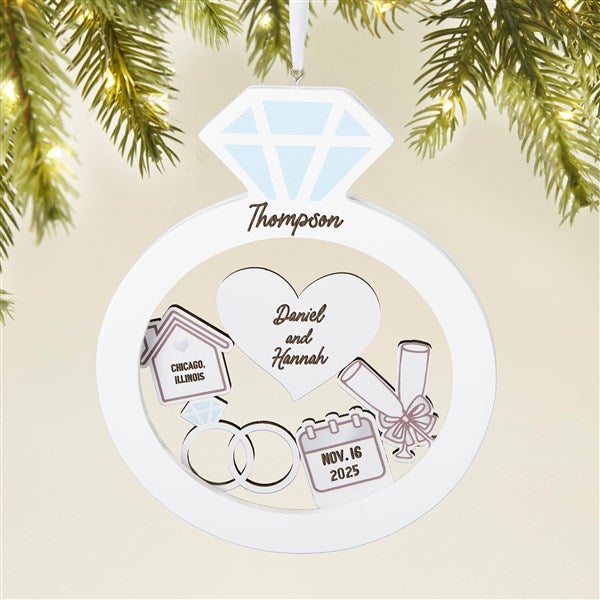 Wedding Personalized Shaker Ornament - 47476