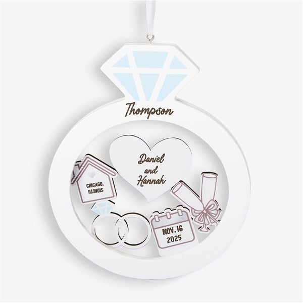 Wedding Personalized Shaker Ornament - 47476