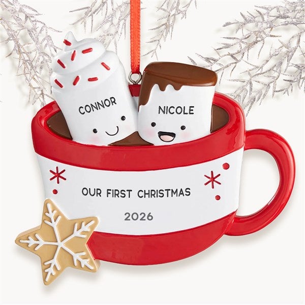 Marshmallow Family Personalized Christmas Ornament  - 47484