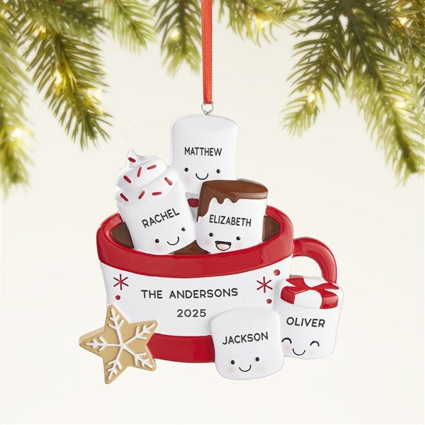Marshmallow Family Personalized Christmas Ornament  - 47484