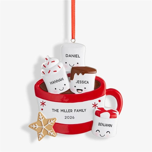 Marshmallow Family Personalized Christmas Ornament  - 47484