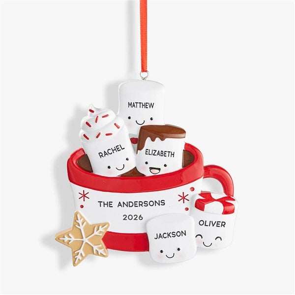 Marshmallow Family Personalized Christmas Ornament  - 47484