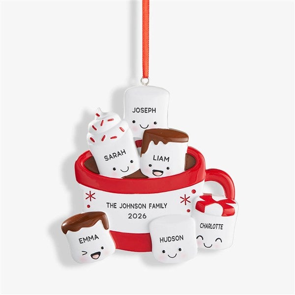 Marshmallow Family Personalized Christmas Ornament  - 47484