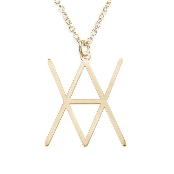 Personalized Geometrical Name Necklace  - 47516D