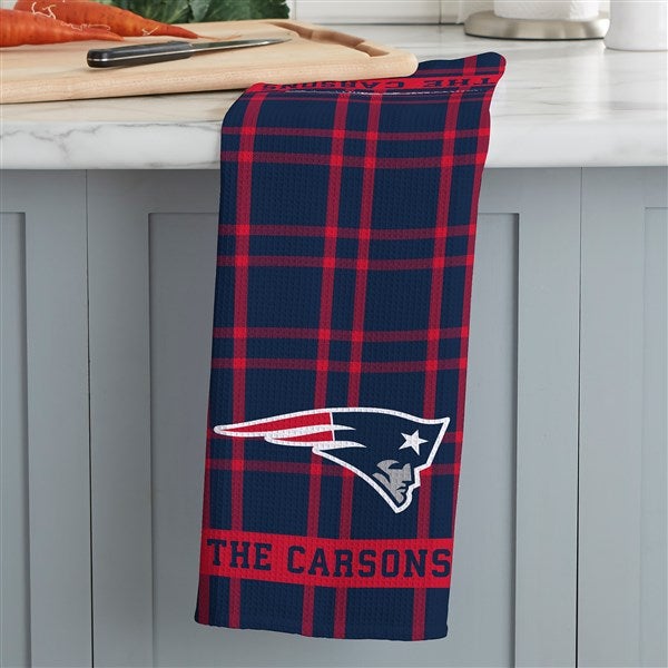 NFL New England Patriots Personalized Waffle Weave Kitchen Towel - 47567