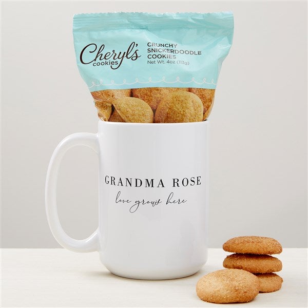 Birth Month Flower Personalized Coffee Mug with Cheryl's Cookies  - 47614