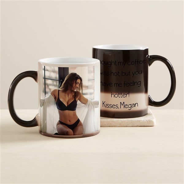 Flirty Message Personalized Photo Color Changing Coffee Mug - 47634