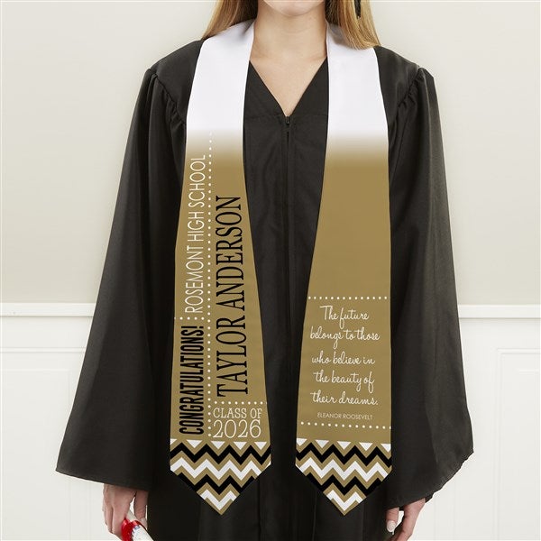 Personalized Graduation Stole - School Memories - 47657