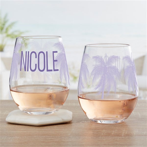 Summer Fun Personalized Tritan Unbreakable Wine Glass  - 47759