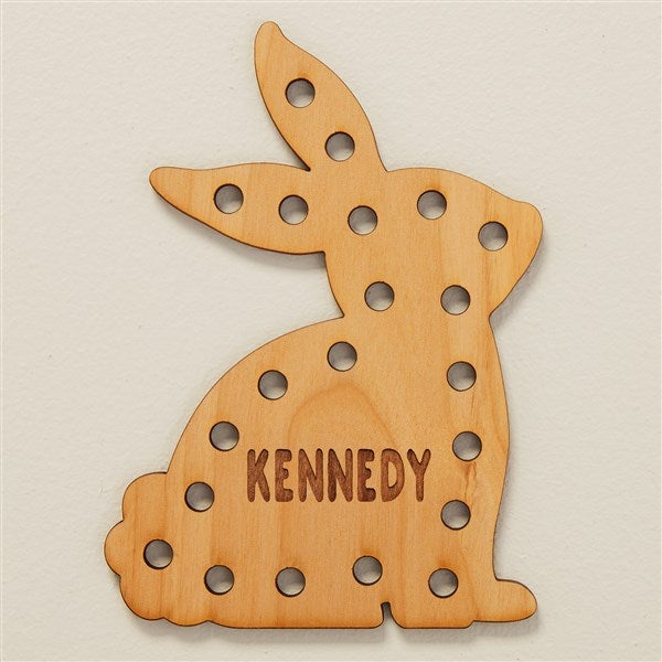 Easter Bunny Personalized Wooden Lacing Toy