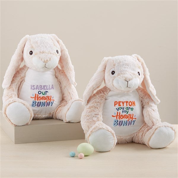 Honey Bunny Embroidered 16&quot; Plush Easter Bunny - 47780