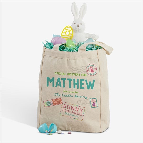 Special Delivery Personalized Easter Canvas Tote Bags - 47793