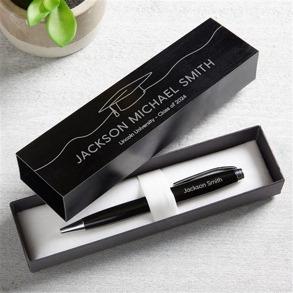 Scripty Graduation Cap Personalized Aluminum Pen Set