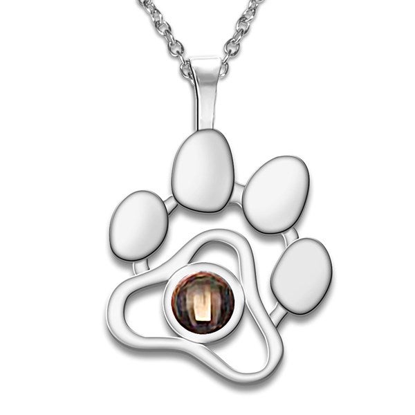 Cute Animal Dog Paw Personalized Custom Projection Necklace