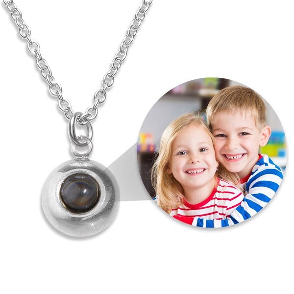 Photo Projection Round Bezel Necklace